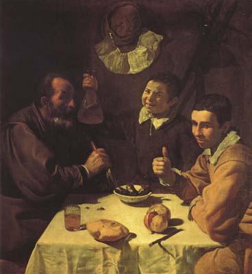 Diego Velazquez Trois Hommes a table (df02) Sweden oil painting art